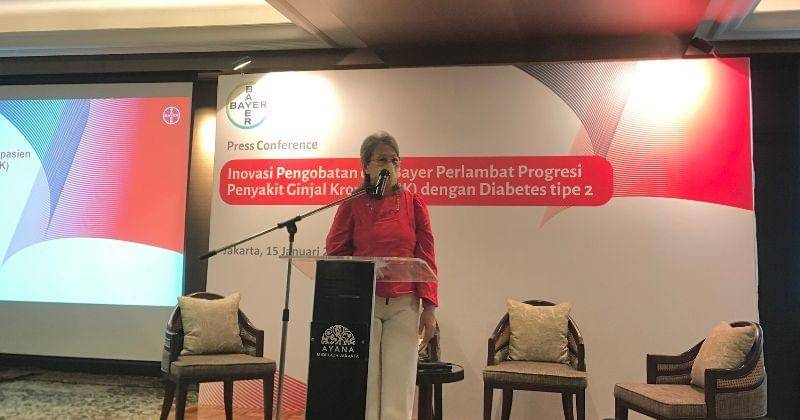 Press Conference Inovasi Pengobatan dari Bayer Perlambat Progresi Penyakit Ginjal Kronis (PGK) dengan Diabetes tipe 2, Senin (15/1/2024). - Popmama.com/Dewi Hanifah Ledjar Cahyani
